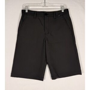 NWT Travis Mathew J Hef-Flex Shorts Youth Boys Large Black Golf 10" Inseam